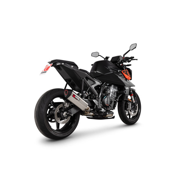 Scorpion Exhaust KTM Duke 990 2024 - 2025 Serket Parallel Slip-on (stainless steel sleeve) Brushed Stainless Steel Sleeve